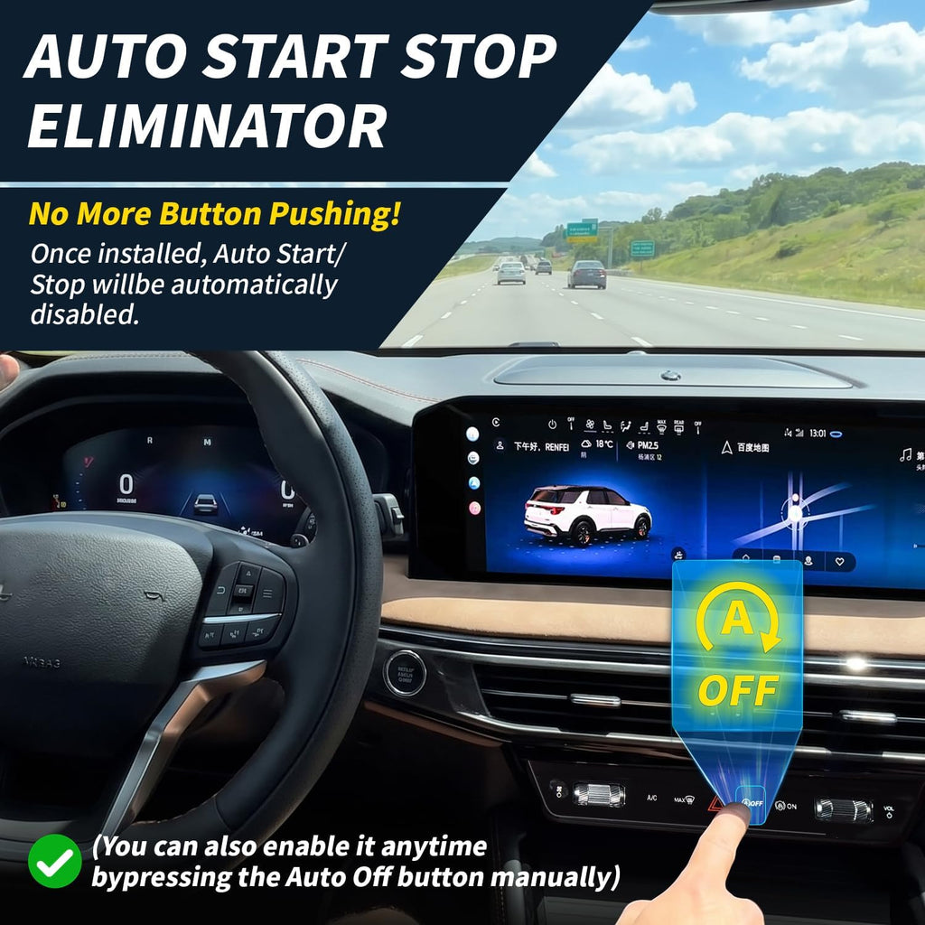 Auto Start Stop Eliminator Compatible with 2025 2026 Ford Explorer Auto Stop Eliminator Turn Off Idle Engine Stop Start Disable Plug Play Accessories Error Free