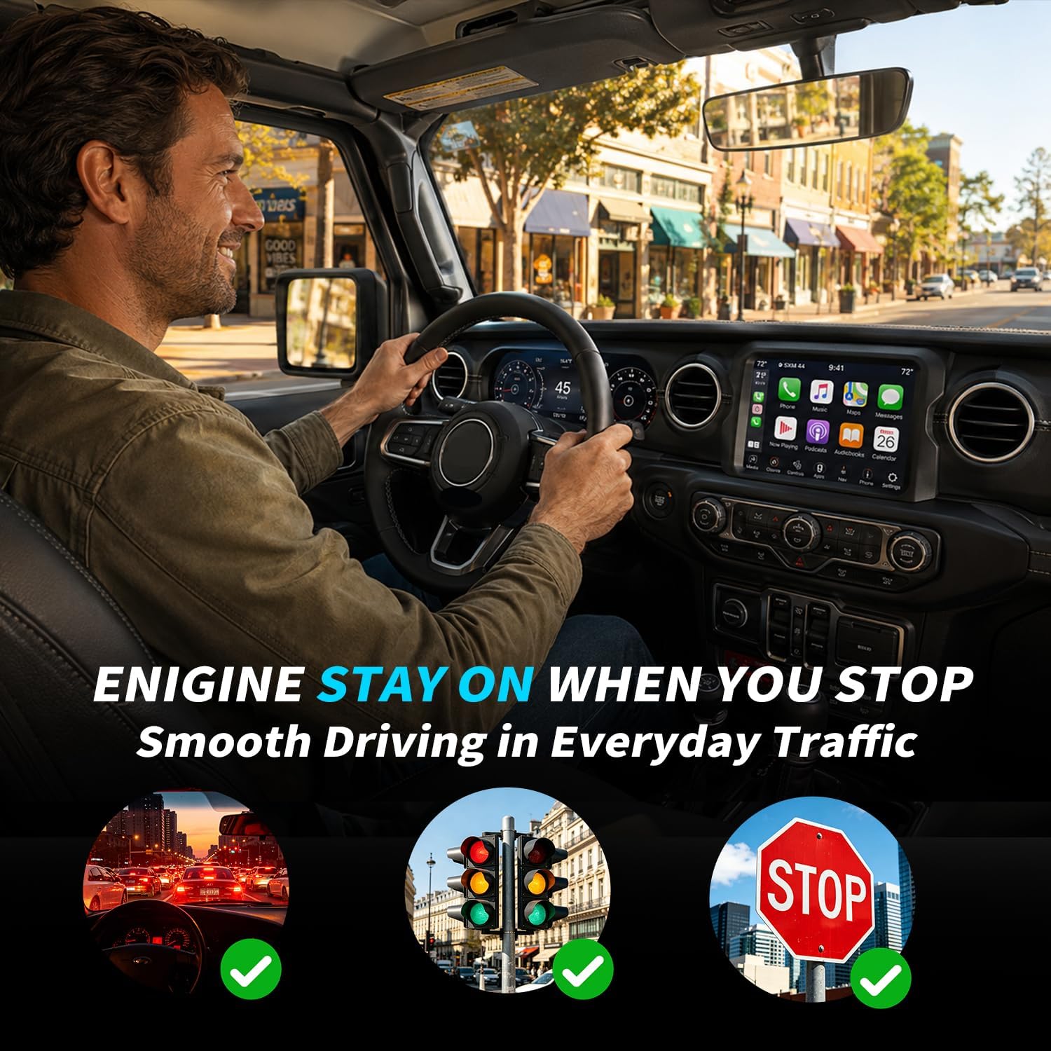 Auto Start Stop Eliminator Compatible with 2025 2026 Ford Explorer Auto Stop Eliminator Turn Off Idle Engine Stop Start Disable Plug Play Accessories Error Free