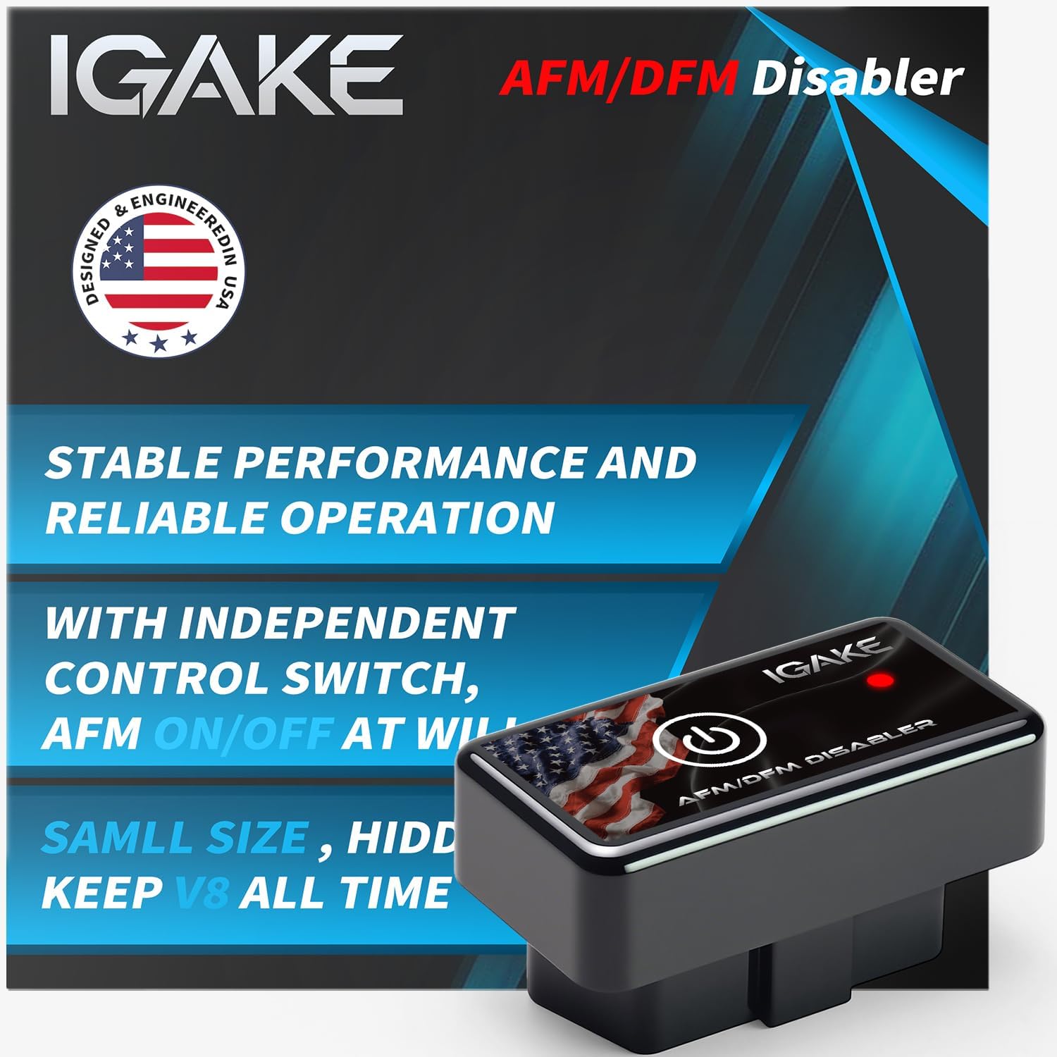 AFM Disabler Active Fuel Management Delete AFM/DFM Disabler 5.3 silverado With ON | OFF Button Compatible with V6 & V8 GM Motors (Chevy GMC Sierra GMC Yukon Cadillac Escalade etc)4.3L 5.3L 6.0L 6.2L