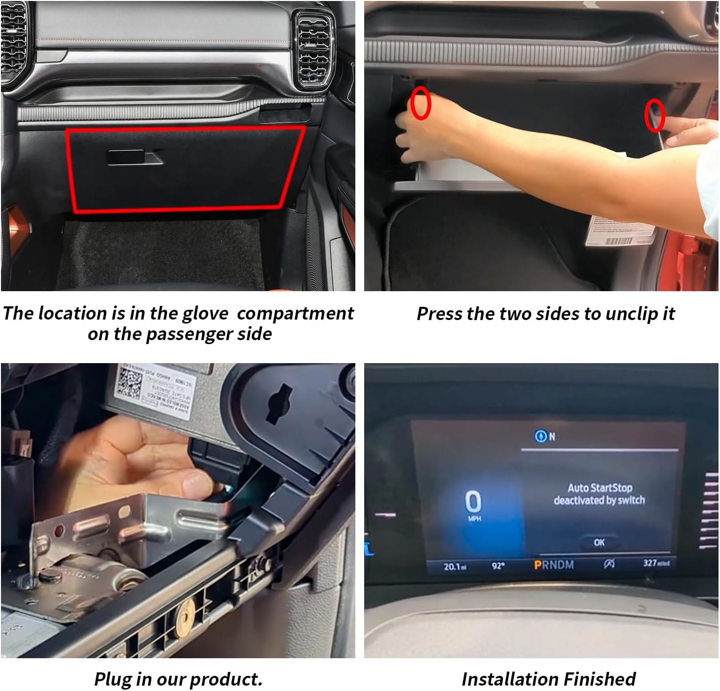 Auto Start Stop Eliminator for 2024 2025 2026 Ford Ranger & Ranger Raptor | 2025-2026 Maverick Auto Stop Eliminator Turn Off Idle Engine Stop Start Disable Plug Play Accessories Error Free